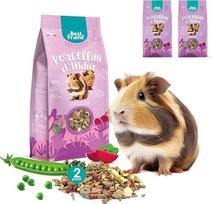 "Best Friend" visavertis pašaras jūrų kiaulytėms su žirniais, burokėliais, petražolėmis ir salierais, 2 pakuotės, natūralių ingredientų pašaras graužikams, pagamintas Italijoje