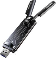 "biaze" belaidis "WiFi 6E" adapteris 5400Mb/s USB 3.0 - dviejų dažnių žaidimų "WiFi" adapteris kompiuteriui ir nešiojamajam kompiuteriui, "WiFi 6E" tinklo kortelė su išorine antena (WiFi6E 5400Mb/s)