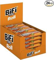 "BiFi Roll Salami" užkandis su pipirais, kalendromis ir česnakais, originalus užkandis su dešra, skirtas kelionėms, biure ar sportuojant, su pipirais, kalendromis ir česnakais, 24 vnt. (24 x 45 g)