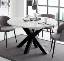"Big System" valgomojo stalas 110 x 78 cm Round Star 110 Black White Matt
