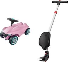 "Big-Bobby-Car Neo Light Pink" - važinėjanti transporto priemonė, skirta naudoti lauke ir viduje, ir daugiafunkcinis stūmimo strypas - 4 kryptimis reguliuojamo aukščio stūmimo strypas, skirtas "Big Bobby Car Classic" modeliams