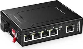 "Binardat" pramoninis 5 prievadų gigabitinis saulės POE jungiklis, DC 9V-57V įėjimo įtampos stiprintuvas, IEEE802.3af/at/bt POE, Din Rail sieninis montuojamas nevaldomas be ventiliatoriaus IP40 jungiklis