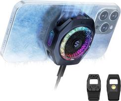 "Black Shark 5 Pro" magnetinis mobiliojo telefono aušintuvas - 18 adresuojamų RGB LED lempučių, atskiriama rankena, APP valdomas termostatas "iPhone MagSafe", "Android" telefonams ir "iPad" - Žaidimai / transliacijos / fotografija