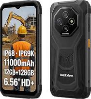 "Blackview Fort 1 AI Outdoor" išmanusis telefonas, "Magic AI Photo Editor", 12GB+128GB, 11000mAh baterija, 16MP+8MP, 6,56'' HD+, IP68 IP69K atsparus mobilusis telefonas be sutarties, "Android 15", dvi SIM kortelės, GPS NFC - juodas