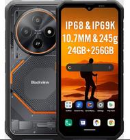 "Blackview Fort 2 AI" lengvas lauko išmanusis telefonas, dirbtinio intelekto nuotraukų redaktorius, 24GB + 256GB, 10,7 mm itin plonas, 16 MP + 13 MP, 6,56 colio HD+, IP68 IP69K, tvirtas mobilusis telefonas be sutarties, "Android 15", dvi SIM kortelės, G