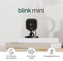 "Blink Mini" | Vidinė išmanioji prijungiama apsaugos kamera, 1080p HD dienos ir nakties vaizdas, judesio aptikimas, dvipusis garsas, paprasta sąranka, "Alexa" funkcija, "Blink" prenumeratos plano nemokamas bandomasis laikotarpis - 2 kameros (juoda)