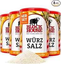 "Block House" prieskonių druska su baltaisiais pipirais 4 x 500 g Restoranų kokybė