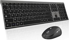 "BlueElement" - belaidės klaviatūros ir pelės rinkinys su išmaniuoju raktu - tylūs paspaudimai - itin plonas dizainas - ergonomiškas - įkraunamas - AZERTY FR (juodas)