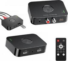 "Bluetooth 6.0" adapteris Stereo sistema, "Bluetooth" imtuvo siųstuvas su "Aux" adapteriu 3,5 mm RCA kabeliu Nuotolinio valdymo pultas, garso HiFi mėlynojo danties siųstuvo imtuvas, skirtas televizoriaus garsiakalbiams Projektoriai BT stiprintuvas