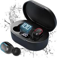 "Bluetooth" ausinės Belaidės stereofoninės 5.0 belaidės ausinės su įmontuotu HD mikrofonu Belaidės "Bluetooth" ausinės ir LED ekranas IPX7 vandeniui atsparus USB greitasis įkrovimas "iOS" "Android" telefonui
