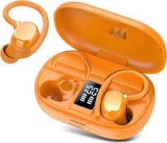 "Bluetooth" ausinės Sporto ausinės "In-Ear" belaidės "Bluetooth 5.3" belaidės ausinės su 4 mikrofonais, 128 valandų žaidimo laikas, 2025 minkšti ausų kabliukai, IP7 vandeniui atsparios ausinės LED ekranas USB-C, skirtos bėgimui