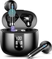 "Bluetooth" ausinės, "In-Ear" ausinės, belaidės "Bluetooth 5.4" ausinės su 4 mikrofonais, ENC triukšmo slopinimo ausinės, 48H gilus bosas, IP7 vandeniui atsparios ausinės, LED ekranas, USB-C