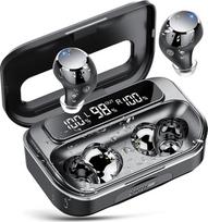 "Bluetooth" ausinės, 2026 ausinės "Bluetooth 5.3" belaidės ausinės su triukšmo slopinimo mikrofonu, 128H HiFi Stereo Deep Bass ausinės, IP7 vandeniui atsparios jutiklinio valdymo belaidės ausinės "iPhone" / "Android