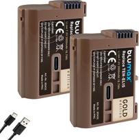 "Blumax" baterija, suderinama su Nikon EN-EL15 2600 mAh EN-EL15c EN-EL15b EN-EL15a su C tipo USB įkrovimo prievadu, skirta Z5 D850 D7500 - Z8 Z7 II Z6 III Zf