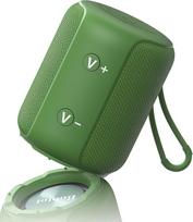 "Bobtot" nešiojamasis garsiakalbis "Bluetooth" 10 W, IPX6 dušo garsiakalbis, atsparus vandeniui, 25 val. atkūrimo laikas, garsus stereofoninis garsas su bosais, dvigubas suporavimas vakarėliams, stovyklavimui, kelionėms (žalias)