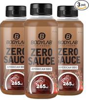 "Bodylab24 Zero Sauce American BBQ" 265 ml, 3 vnt., tik 3-5 kcal 15 g porcijoje, be riebalų ir cukraus, idealiai tinka bet kokiai mažesnio kaloringumo dietai, puikiai tinka kaip padažų ir padažų priedas.