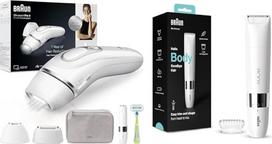 "Braun IPL Silk-expert Pro 3", alternatyva lazeriniam plaukų šalinimui namuose + "Braun Mini Trimmer", elektrinis kūno skustuvas vyrams ir moterims, skirtas bikini zonai, pažastims, krūtinės sričiai, drėgnas ir sausas
