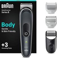 "Braun Series 5 Bodygroomer BG5340" / intymių plaukelių skustuvas vyrams, kūno priežiūrai ir plaukelių šalinimui vyrams, skirtas krūtinei, pažastims, 1-11 mm šukų priedai, 100 minučių veikimo laikas