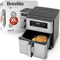 "Breville Halo" skaitmeninė karšto oro keptuvė, 1700 W greitesniam rezultatui, 50 % efektyvesnis energijos vartojimas, 9 l talpa: 65 % daugiau vietos kepimui, skrudinimui, skrudinimui, kepimui ir kepimui ant grotelių [VDF131X]
