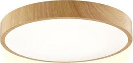 "Brilliant LED" lubų šviestuvas, 38,5 cm skersmens, apvalus, medžio išvaizdos, 18 W lubų šviestuvas, 2300 liumenų, šiltai baltas, 3000 K, modernus LED svetainės šviestuvas svetainei, miegamajam ir prieškambariui