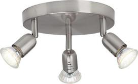 "Brilliant Loona" G28834/13 LED sieninis prožektorius "Turret" 3 x LED GU10 2,5 lemputės "Iron