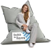 "Bruni Caree Giant Bean Bag in Rock Grey" - stačiakampio formos XXL formos 140 x 180 cm dydžio pupų maišas su 400 l užpildo, pupų maišas su vidiniu užvalkalu, atsilenkiantis maišas, nuimamas užvalkalas, skirtas naudoti patalpose ir lauke, iš Vokietijos
