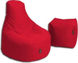 "BuBiBag Bean Bag" slaugos pagalvėlių rinkinys pagalvėlė Lounge Gamer Bean Bag kėdė Originali sėdynės pagalvėlė, tinkama naudoti patalpose ir lauke Paruošta užpildyti 32 spalvomis (raudona)