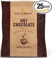 "Callebaut" karšto šokolado "Callets Dark", juodasis šokoladas, skirtas maišyti su pienu, 53,8 % kakavos, 25 x 35 g dozatoriuje