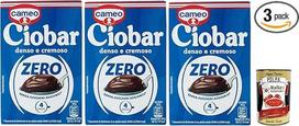 "Cameo Ciobar Zero Hot Chocolate" be pridėtinio cukraus (sudėtyje yra natūralaus cukraus), tirštas ir kreminis šokolado skonio gėrimų mišinys 4 puodeliams, 3 x 76 g + itališka gurmaniška polpa 400 g