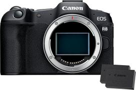 "Canon EOS R8" sisteminis fotoaparatas Beveidrodis pilno formato fotoaparatas Skaitmeninis fotoaparatas su automatiniu fokusavimu ir motyvų aptikimu, skirtas akims, gyvūnams, transporto priemonėms 4K vaizdo kamera 40 Fps "WiFi" jutiklinis ekranas 2 x akum