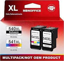 "Canon" PG-540 XL/CL-541 XL suderinamos rašalo kasetės (juodos ir spalvotos), skirtos "Pixma MG3650/MG3550/MG4250, MX475/MX535/MX395, TS5150/TS5151" (2, juodos spalvos)