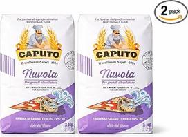 "Caputo Nuvola" miltai Tipo 0 - 1 kg - Profesionalūs miltai, skirti oriai picai su didelėmis alveolėmis - 1 arba 2 rinkiniai + "minafood" užrašų knygelė (2,1 kg)