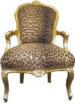 "Casa Padrino" baroko stiliaus salono kėdė "Leopard / Gold" - Antikvariniai baldai