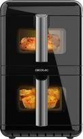 "Cecotec" oro keptuvė be aliejaus - oro keptuvė 12L "Cecofry DuoLevel 12000 Window". 2900 W, 2 konteineriai po 6 l, sinchronizacija, 10 meniu, temperatūra 40-200 °C, viršutinis langas, spalvotas jutiklinis skydelis.