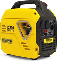 "Champion Power Equipment The Mighty Atom" elektros generatorius (2200 W inverterinis benzininis generatorius, 58 dBA - 7 m atstumas, 12 V nuolatinės srovės lizdas ir dviejų prievadų USB adapteris, skirtas stovyklavimui lauke) 9200i-EU