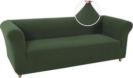 "Chesterfield" įtempiamas sofos užvalkalas, neslystantis, atsparus dėmėms, įtempiamas sofos užvalkalas, 3 vietų sofos užvalkalas su porankiais, itin minkštas audinys (Verde Bronzo, 3 dalys)