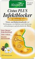 "Cistus PLUS" infekcijų blokatorius su manukos medumi (30 vnt.) - 300 mg polifenolių imuninei sistemai palaikyti - su Cistus Creticus ir šeivamedžio uogomis, vaisių skonio - suaugusiesiems ir vaikams nuo 6 metų