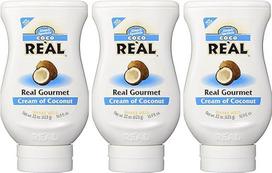 "Coco Real Simply Squeeze" kokosų kremas, grynasis svoris 22 oz (3 vnt.)