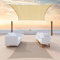 "ColourTree Sun Shade Sail Sail Rectangle 12 "x20" Beige - UV spindulių poveikiui atsparus sunkus lauko lauko stoginės stogelis