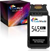 "ColoWorld" 545 XL juodos spalvos spausdintuvo kasetės PG 545XL, skirtos "Canon Pixma TS3350 TS3450 TR4451 TS3150 MG2500 MX495 TR4550 TR4500 TR4500 TR4551 MG2555s MG3055s 00