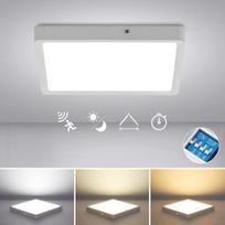 "Combuh" 18 W LED lubų šviestuvas su judesio jutikliu, 22,5 cm lubų šviestuvas su sutemų jutikliu, šiltos baltos, neutralios baltos ir šaltos baltos spalvos, 230 V šviestuvas prieškambariui, laiptams ir tualetui