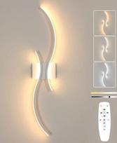"Comely" 32 W LED sieninis šviestuvas su nuotolinio valdymo pulteliu, modernus sieninis šviestuvas patalpoje, 3000 K - 6500 K, 80 cm baltas sieninis šviestuvas, skirtas svetainei, miegamajam, vaikų kambariui, prieškambariui