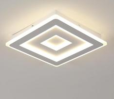 "Comely" kvadratinis lubų šviestuvas, modernus LED lubų šviestuvas, 42 W, 4725 lm, 30 cm, akrilo lubų apšvietimas, baltas šviestuvas miegamajam, svetainei, prieškambariui, natūrali šviesa, 4500 K