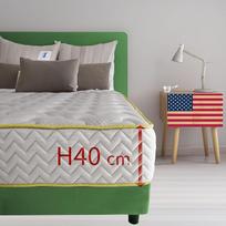 "Comfy Line" atminties putų čiužinys, dvigulė lova, 160 x 190 cm, 40 cm aukščio, nuo nugaros skausmo, vėsinantis, su antialerginiu užpildu - amerikietiškas modelis