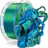 "Conjure Silk PLA Filament", PLA filamentas, 1,75 mm dviejų atspalvių 3D spausdintuvo filamentas su šilko išvaizda, mėlyna/žalia spalva, 1 kg