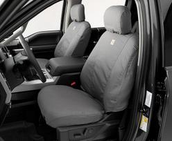 "Covercraft" SSC2485CAGY "Carhartt Seat Saver" priekinių sėdynių užvalkalas, skirtas pasirinktiems "Ford F-150" modeliams, ančių pynimas (žvyras)