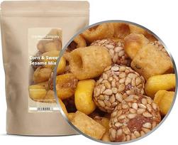 "CrackersCompany" kukurūzų sezamo mišinys su žemės riešutais ir medumi 450g - saldus, riešutinis, traškus