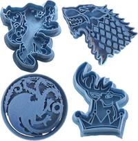 "Cuticuter Game of Thrones" 4 sausainių formelės, mėlynos, 16 x 14 x 1,5 cm