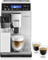 "De'Longhi Autentica Cappuccino ETAM 29.660.SB" visiškai automatinis kavos aparatas su pieno sistema, kapučino ir espresso vienu mygtuko paspaudimu, skaitmeninis ekranas su aiškiu tekstu, 2 puodelių funkcija, sidabrinės spalvos.