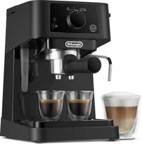 "De'Longhi Stilosa EC 235.BK" tradicinis espreso aparatas su portafiltru, espreso aparatas su rankiniu pieno putotuvu, skirtas espreso milteliams, 1 litro talpos vandens rezervuaras, juodas, 1100 W